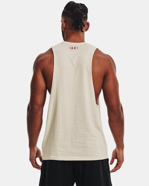 Men's Project Rock Hardest Worker Tank in Brown image number 1